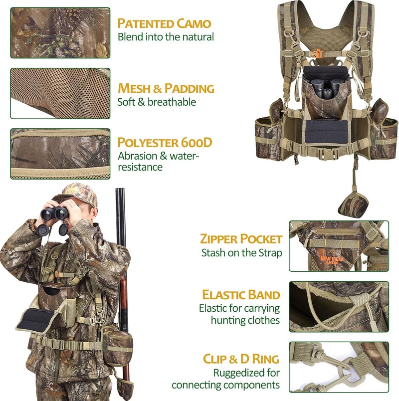 NEW VIEW Hunting Fanny Waist Pack for Men, Camo Waist Pack for Hunter, Fanny Hunting Backpack with Rifle & Bow Holder - Image 5